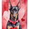 Edge Collections - 28" X 40" - Multicolor - Doberman Pinscher My Valentine Large Flag - 1 Piece
